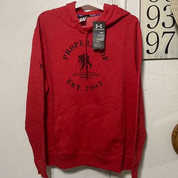 Under Armour Other - Under Armour Red Wounded Warrior Project  Hoodie /pullover. NWT